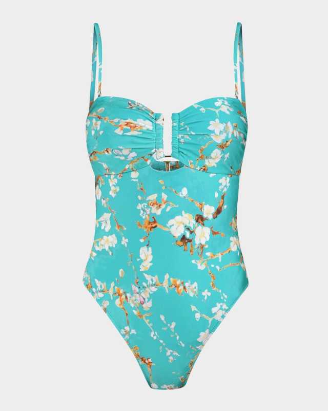 Emelia Cherry Bandeau One-Piece Swimsuit